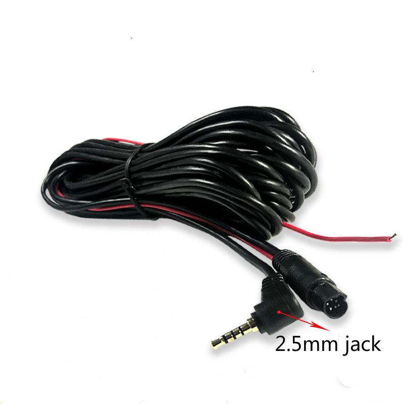 Car rear view DVR camera 5-pin to 2.5mm extension cable2